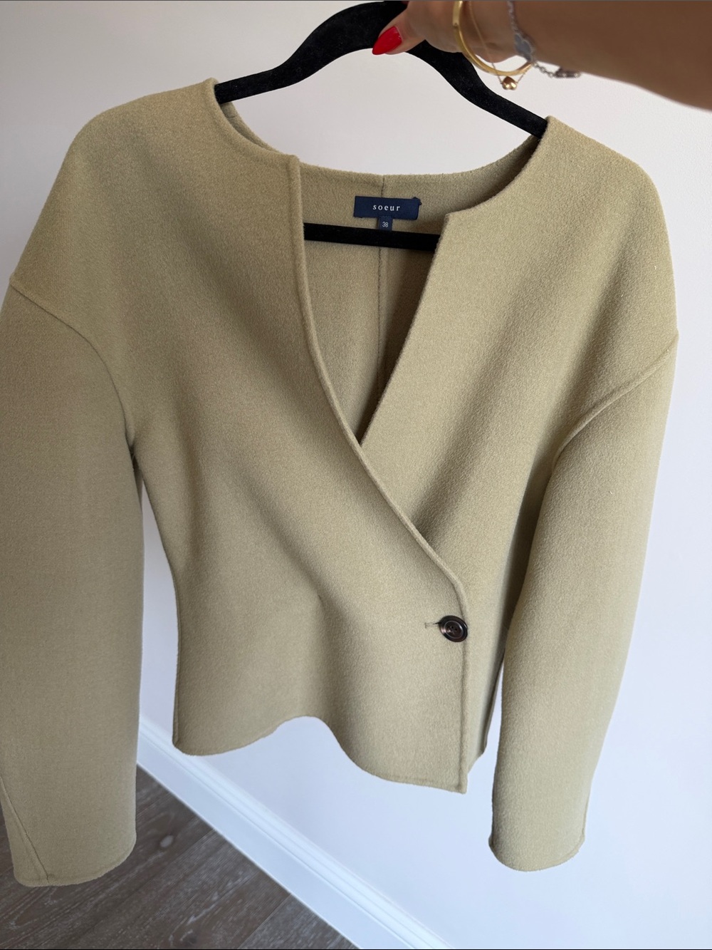 Souer Ira jacket in olive size 38